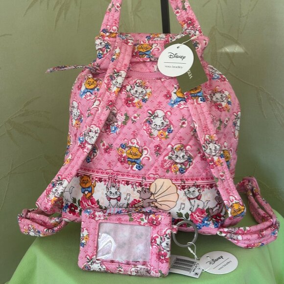 VERA BRADLEY DISNEY ARISTOCATS DRAWSTRING BACKPACK + ZIP ID CASE (SET):NWT CATS - Picture 8 of 15